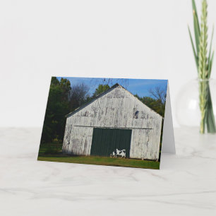 Old White Barn Greeting Card
