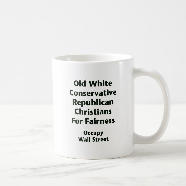 Old White Conservative Republicans For Fairness Coffee Mug (Right)