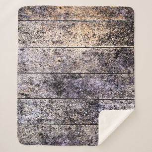 Old white wooden texture background. Colour stain  Sherpa Blanket