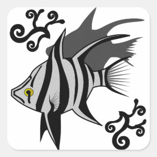Old Wife Giving You the Eye Square Sticker