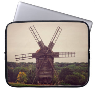 Old windmill. Autumn landscape. Ukrainearchitectur Laptop Sleeve