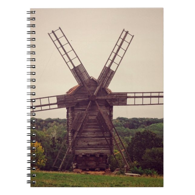 Old windmill. Autumn landscape. Ukrainearchitectur Notebook (Front)