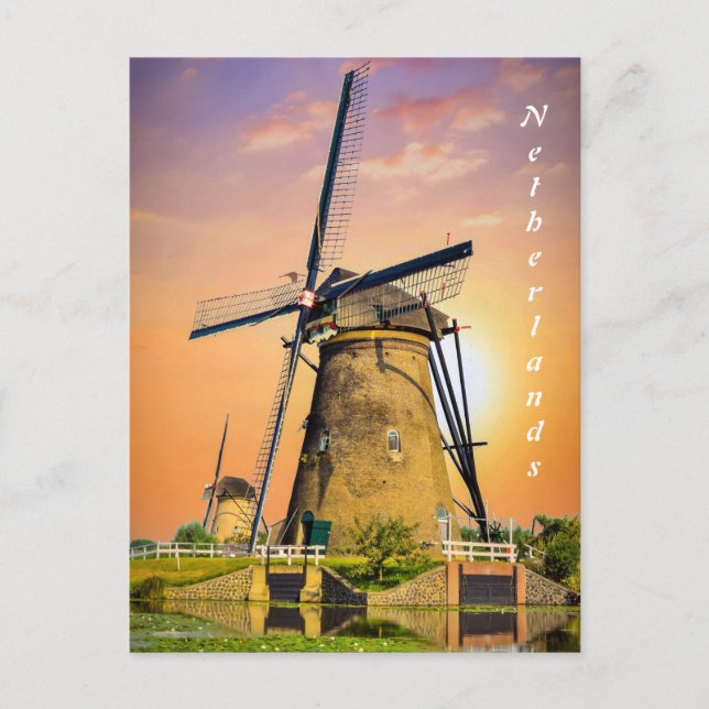 Old windmill in Netherlands for everyone Jigsaw Pu Postcard (Front)