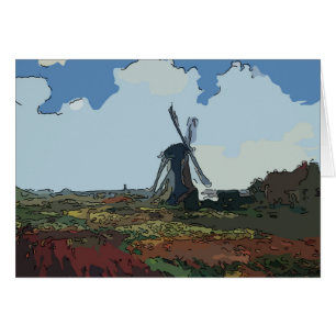 Old Windmill on field