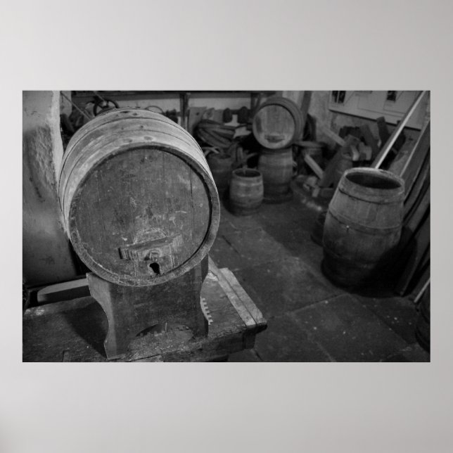 Old wine barrels poster (Front)