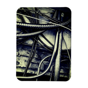 Old Wire Electrical Ducts Pipes Plaster Ceiling Magnet