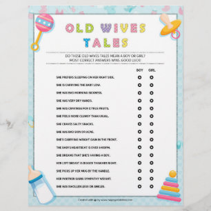 Old Wives Tales [Baby Basics Blue] Custom Letterhead