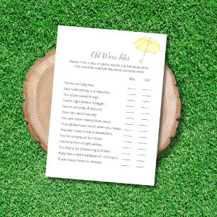 Old Wives Tales Baby Sprinkle Game Card