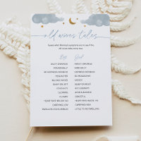 Old Wives Tales Twinkle Star Baby Shower Game Invi