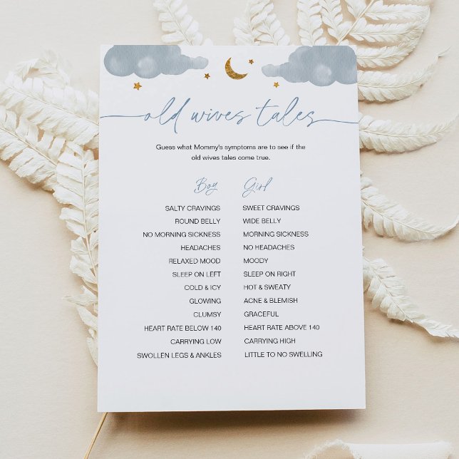 Old Wives Tales Twinkle Star Baby Shower Game Invi Invitation (Creator Uploaded)