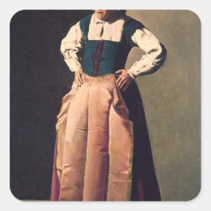 Old Woman, c.1618-19 Square Sticker