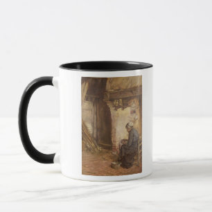 Old Woman Peeling Potatoes Mug