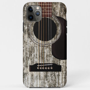 Old Wood Acoustic Guitar iPhone 11 Pro Max Case