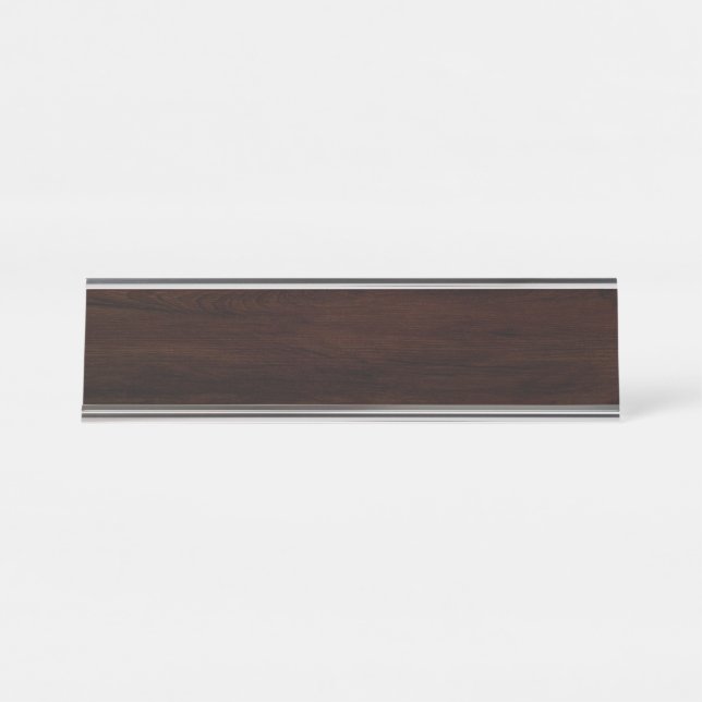 Old Wood Background Desk Name Plate (Front)