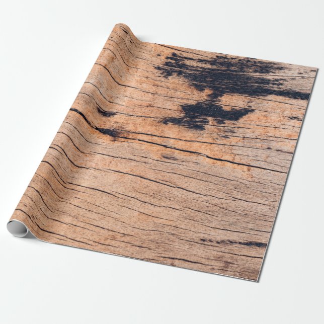 Old wood board, copy space wooden texture pattern  wrapping paper (Unrolled)