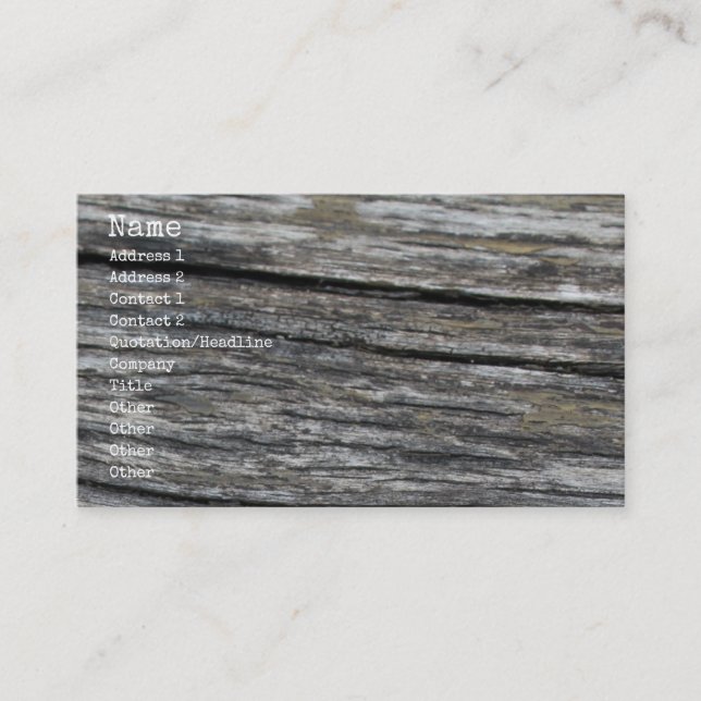 Old Wood Business Card (Front)