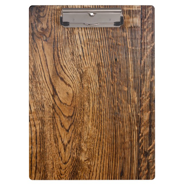 Old wood grain look clipboard (Front)