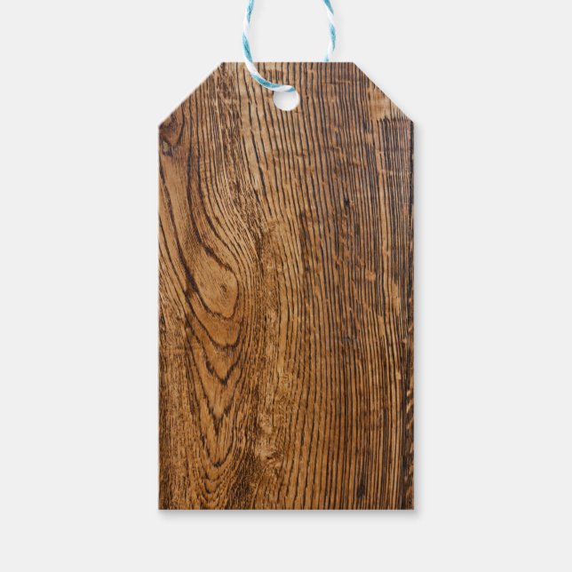 Old wood grain look gift tags (Front)