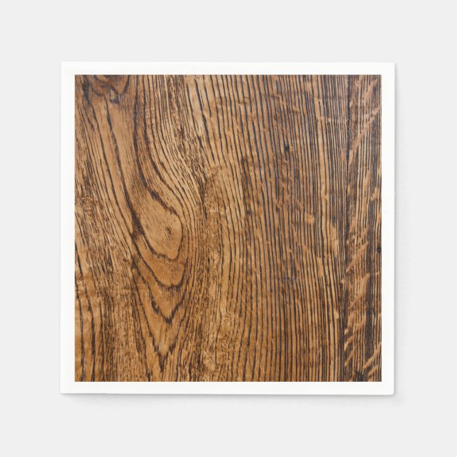 Old wood grain look napkin (Front)