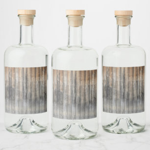 old wood liquor bottle label