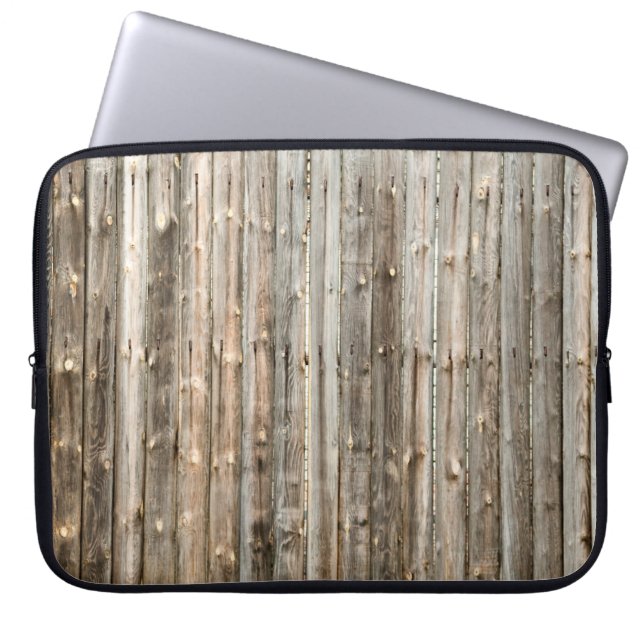 Old wood panel interior texturehome decor, backgro laptop sleeve (Front)