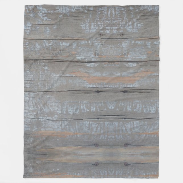 old wood planks fleece blanket (Front)
