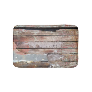 Old wood rustic boat wooden plank bath mat