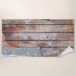 Old wood rustic boat wooden plank beach towel