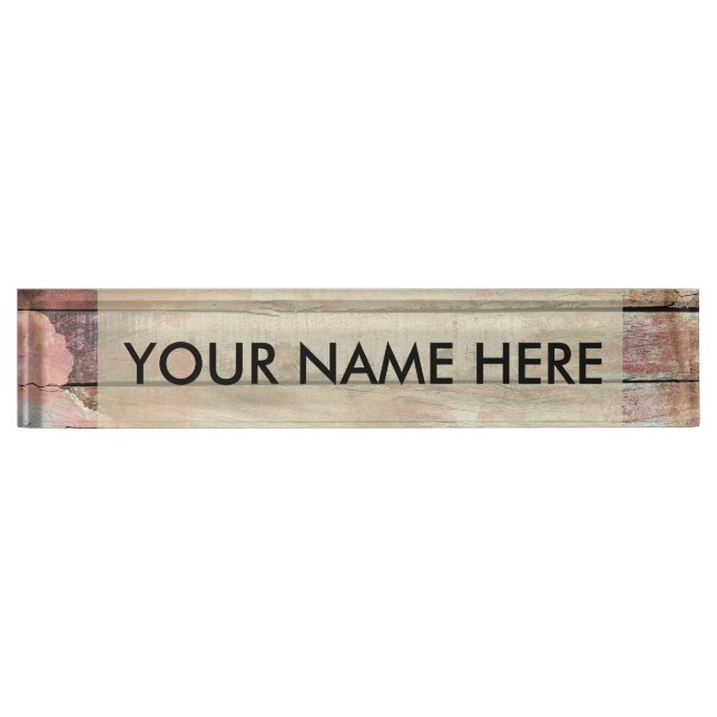 Old wood rustic boat wooden plank nameplate (Front)