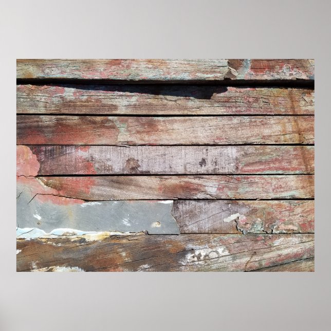 Old wood rustic boat wooden plank poster (Front)