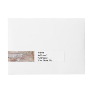 Old wood rustic boat wooden plank wraparound address label