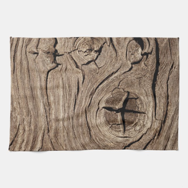 old wood, vintage tea towel (Horizontal)
