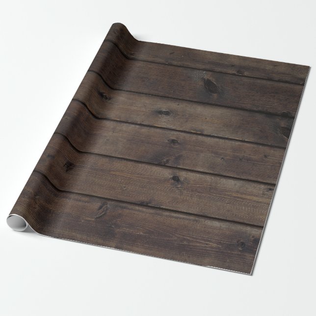 Old Wood Wrapping Paper Roll (Unrolled)