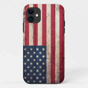 Old Wooden American Flag Case-Mate iPhone Case