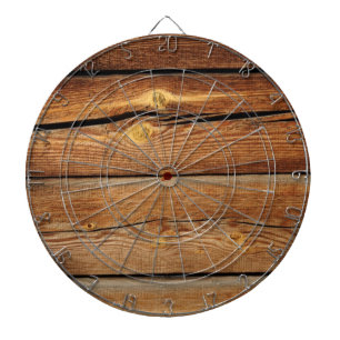 Old Wooden Background Dartboard