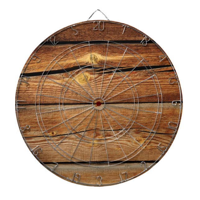 Old Wooden Background Dartboard (Front)