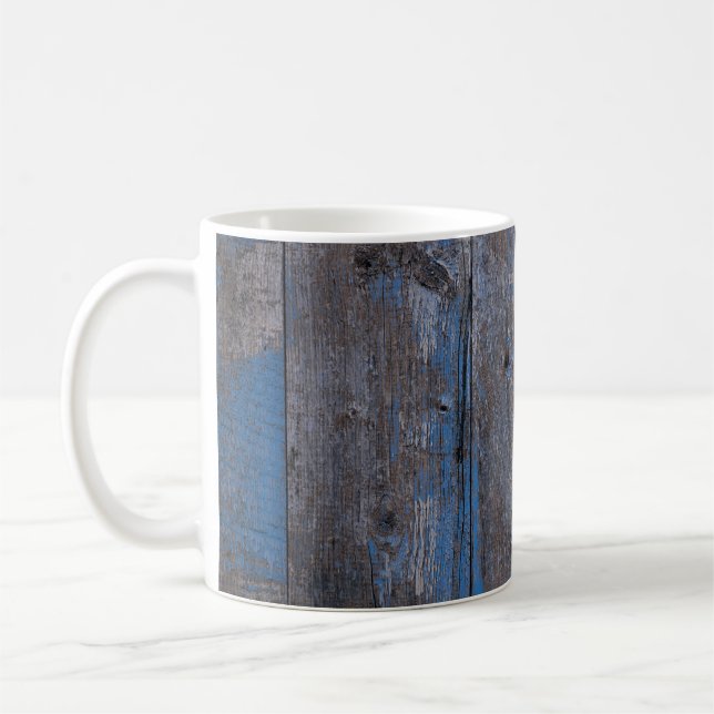 Old wooden background. Grunge textureabstract, anc Coffee Mug (Left)