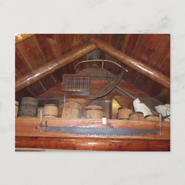 Old Wooden Barrels Postcard (Front)