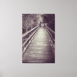 Old Wooden Boardwalk Canvas Print