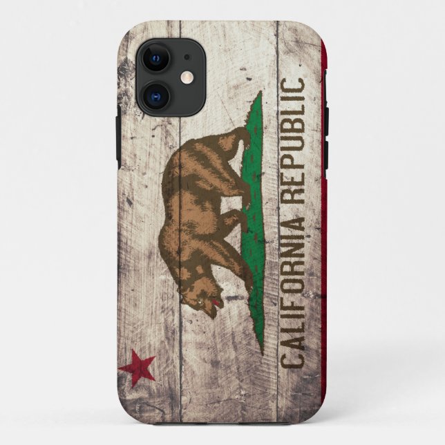 Old Wooden California Flag Case-Mate iPhone Case (Back)