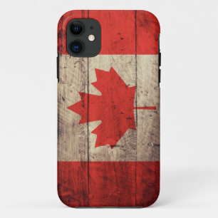 Old Wooden Canadian Flag Case-Mate iPhone Case