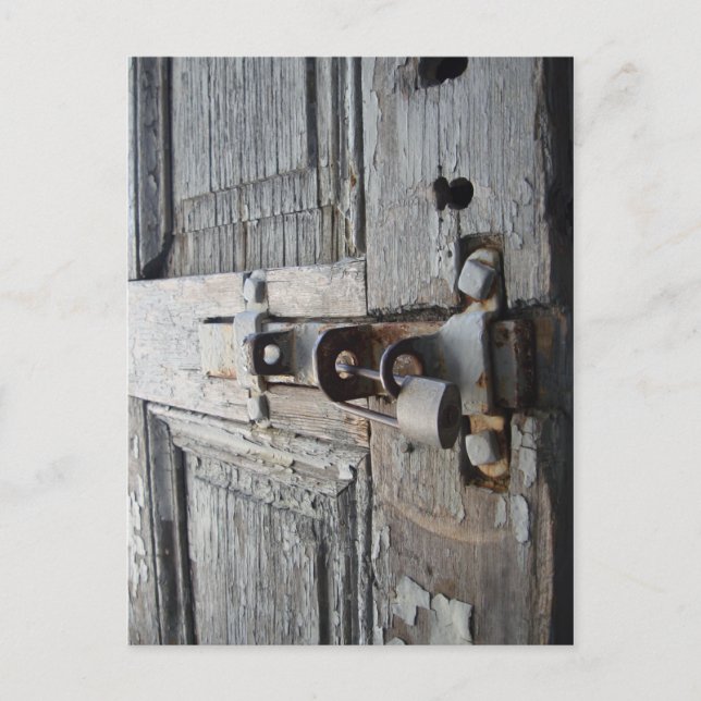 Old Wooden Door Postcard (Front)