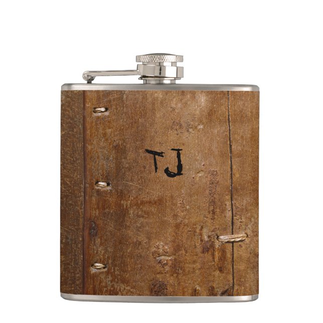 Old "Wooden" Flask with (or without) Initial(s) (Front)