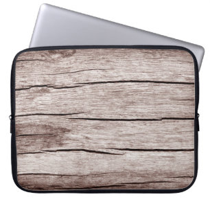 Old wooden floor with cracks, Old wooden texture Laptop Sleeve