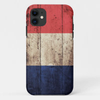 Old Wooden France Flag