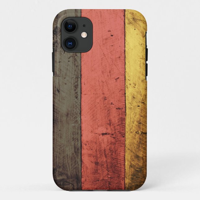 Old Wooden Germany Flag Case-Mate iPhone Case (Back)