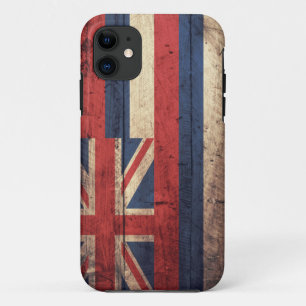 Old Wooden Hawaii Flag; Case-Mate iPhone Case