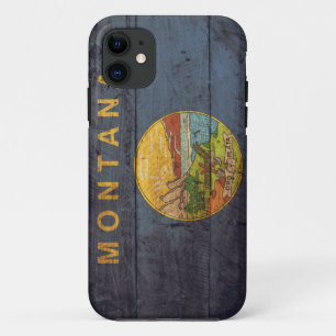 Old Wooden Montana Flag; Case-Mate iPhone Case
