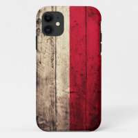 Old Wooden Poland Flag