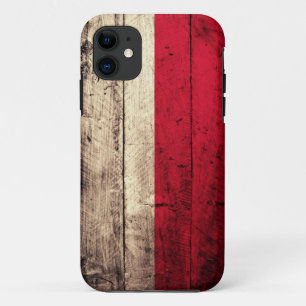 Old Wooden Poland Flag Case-Mate iPhone Case
